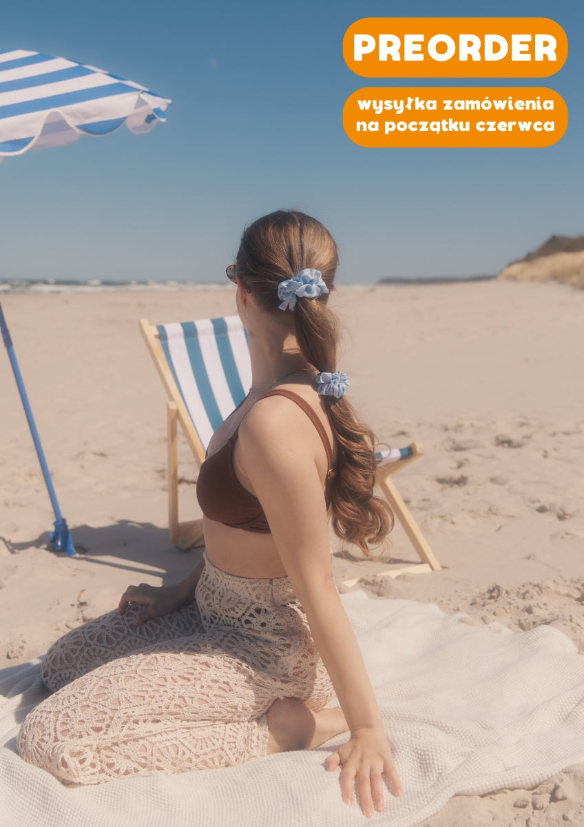 PREORDER: Zestaw Scrunchies Chill Pod Parasolką – 1x S + 1x M