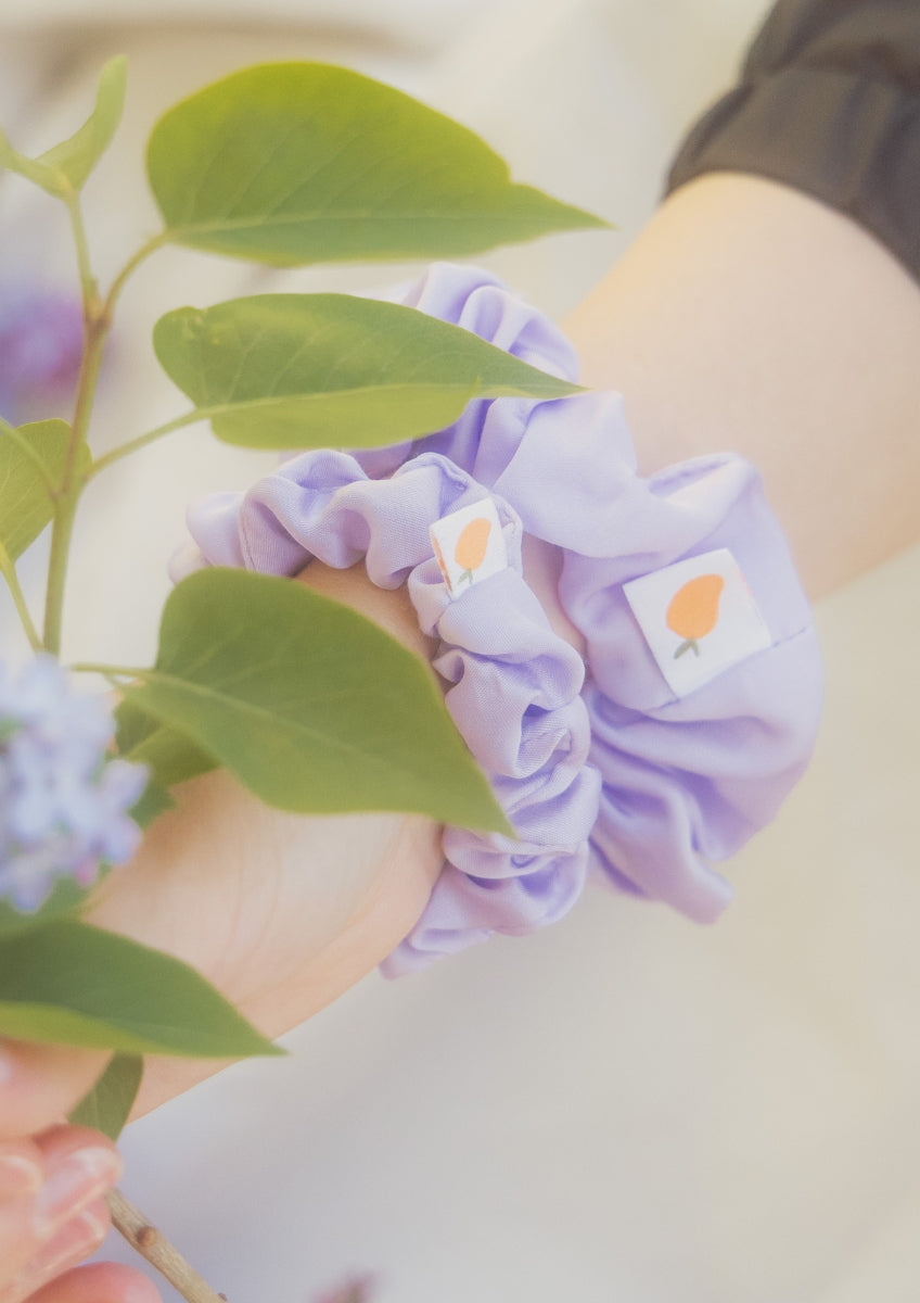 PREORDER: Zestaw Scrunchies Kwitnący Bez – 1x S + 1x M