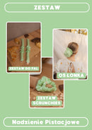 ZESTAW Osłonka + Zestaw do fal + Zestaw Scrunchies (S+M) Nadzienie Pistacjowe