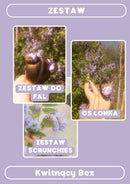 ZESTAW Osłonka + Zestaw do fal + Zestaw Scrunchies (S+M) Kwitnący Bez