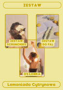 ZESTAW Osłonka + Zestaw do fal + Zestaw Scrunchies (S+M) Lemoniada Cytrynowa