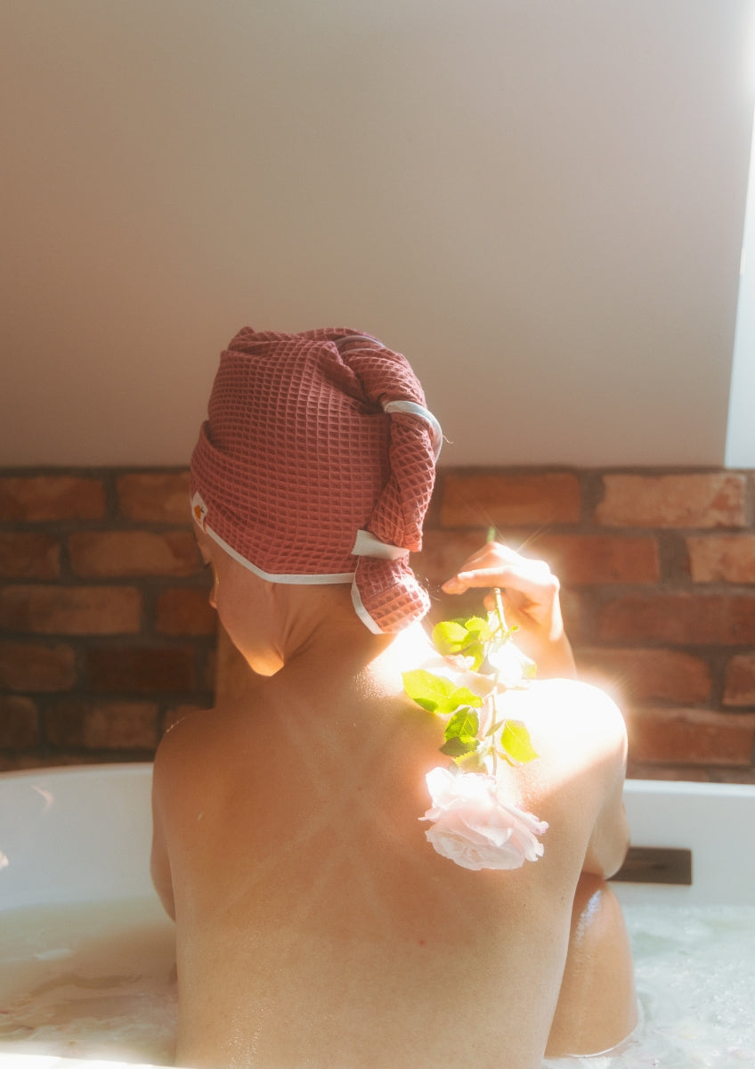 HAIRDRY™ Różana kąpiel - turban do suszenia włosów