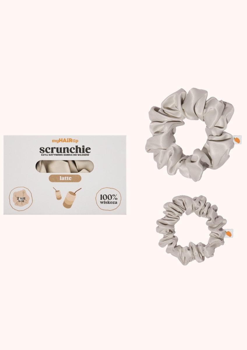 Zestaw Scrunchies LATTE – S+M (2pak)