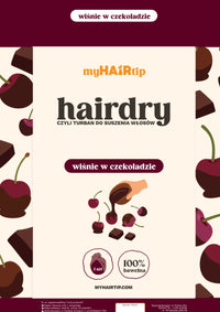 HAIRDRY™ Wiśnie w Czekoladzie - turban do suszenia włosów
